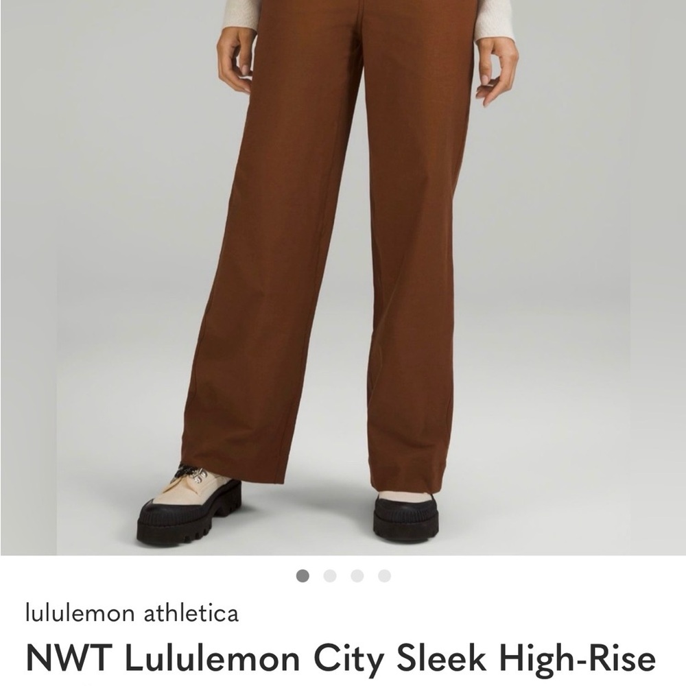 Lululemon Athletica City Sleek High-Rise Pants in Brown